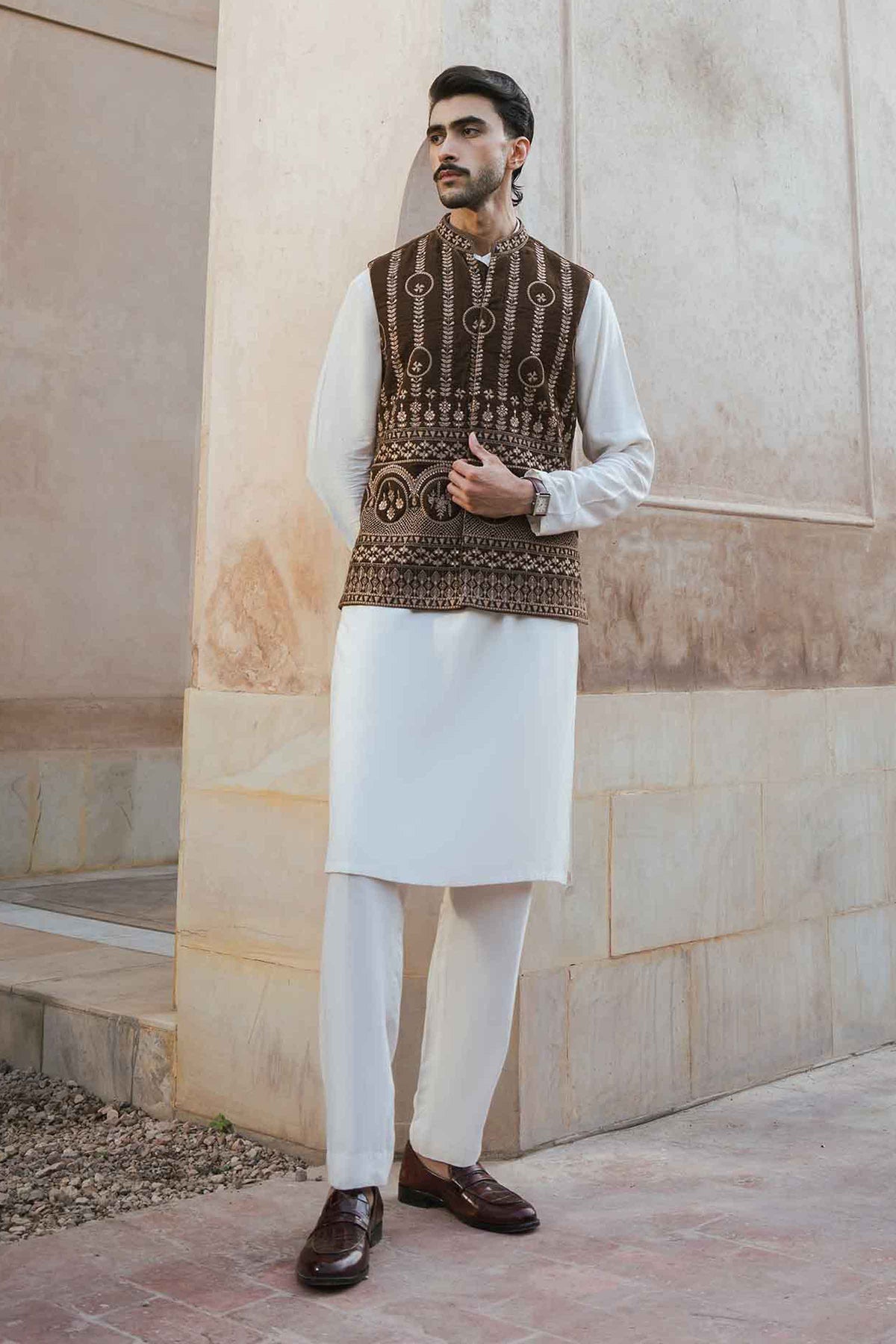 Embroidered Waistcoat - ST1WE-NAQ26WV1-3
