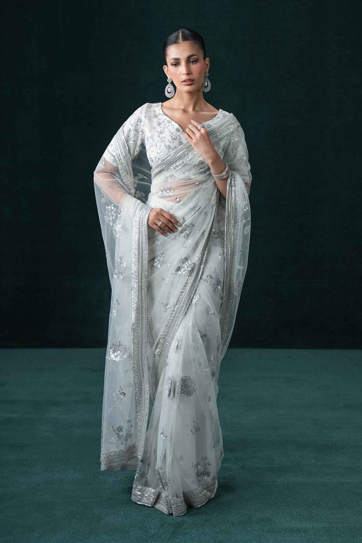 2 Piece - Embroidered Saree - ST2PE-BOUT26WV1-10