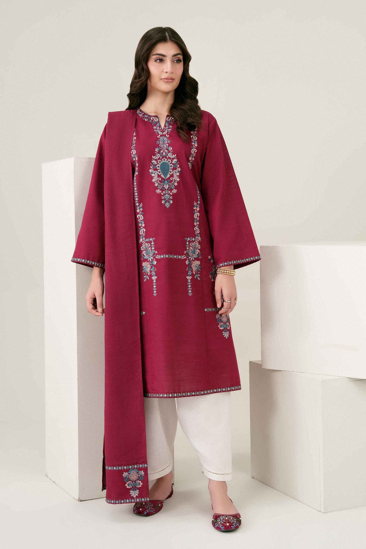 2 PIECE - EMBROIDERED SUIT - ST2SDE-PRET26WV1-5