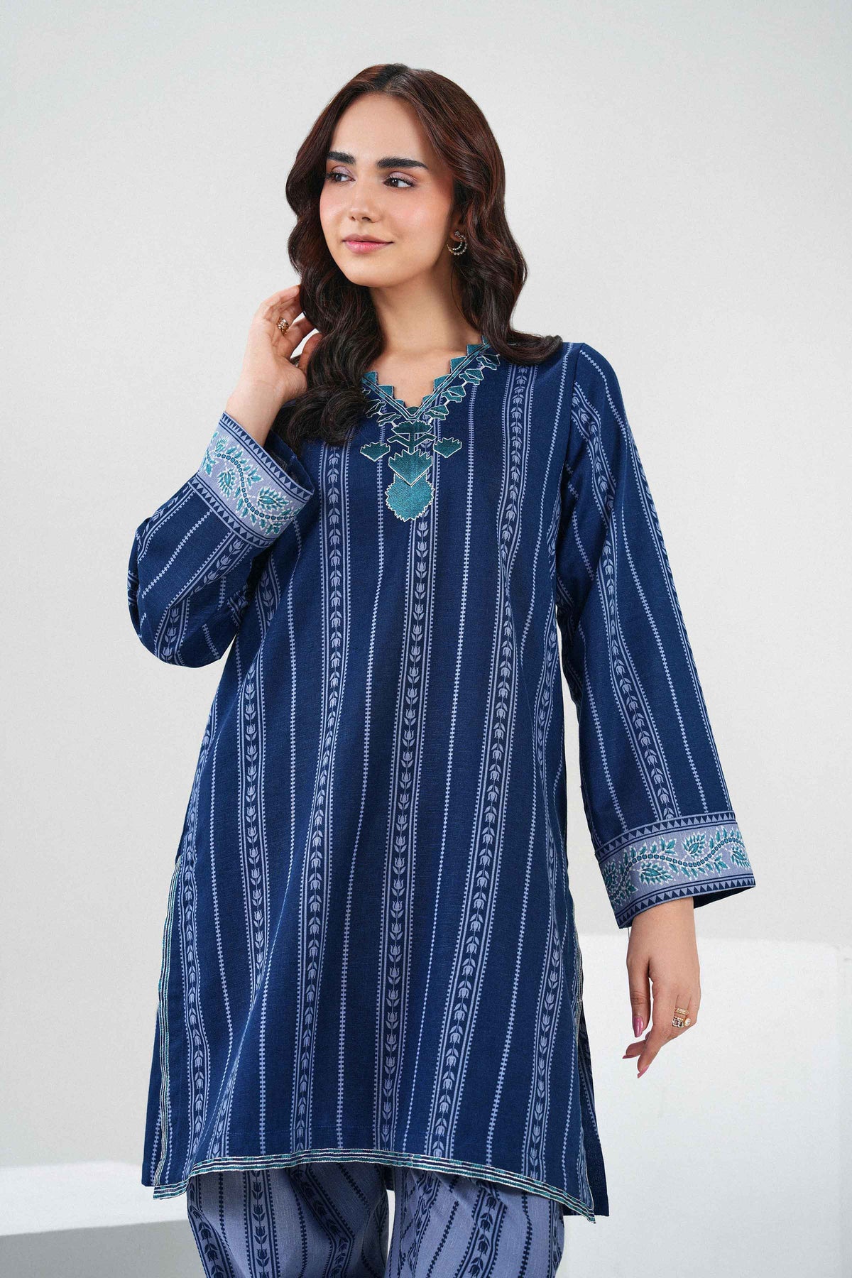 2 Piece - Printed Embroidered Suit - ST2STE-PRET26WV1-3