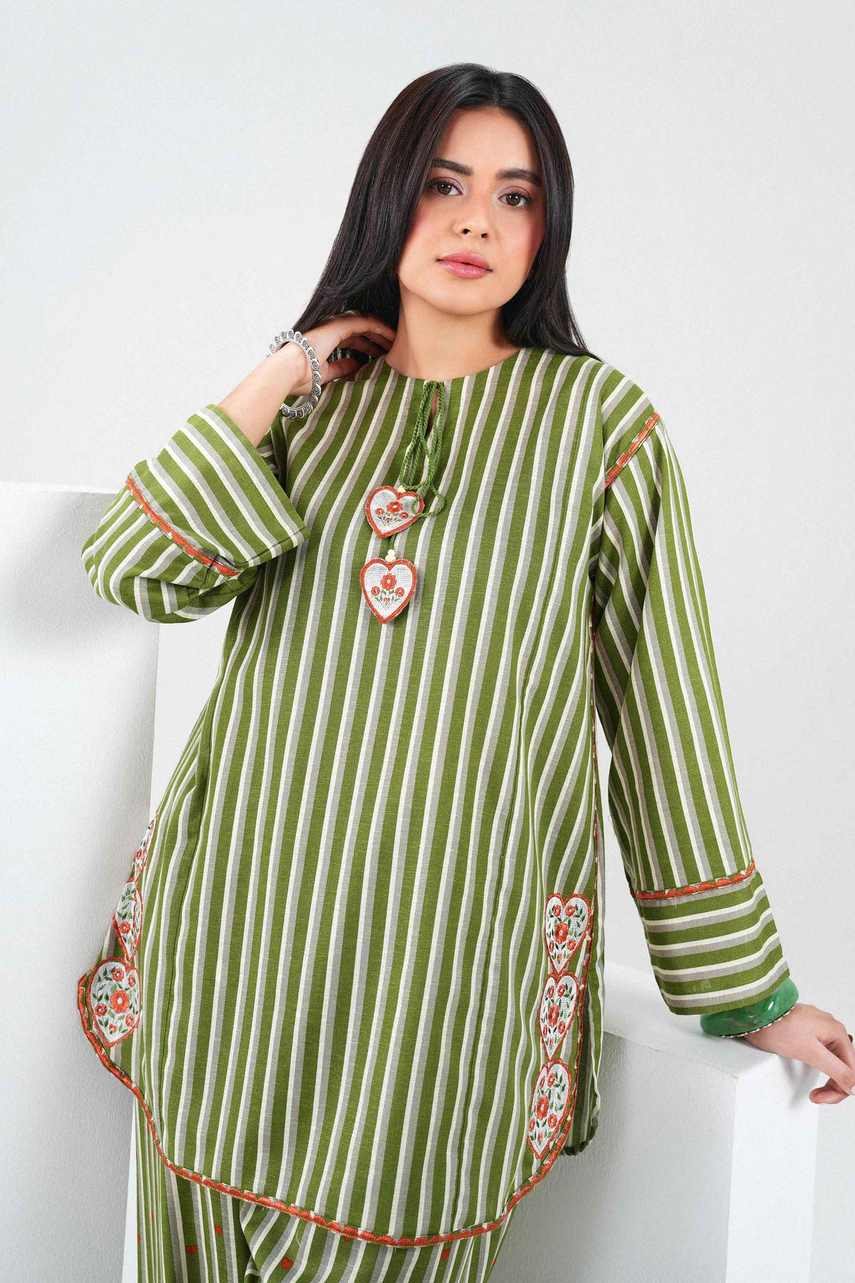 2 Piece - Printed Embroidered Suit - ST2STE-PRET26WV1-4