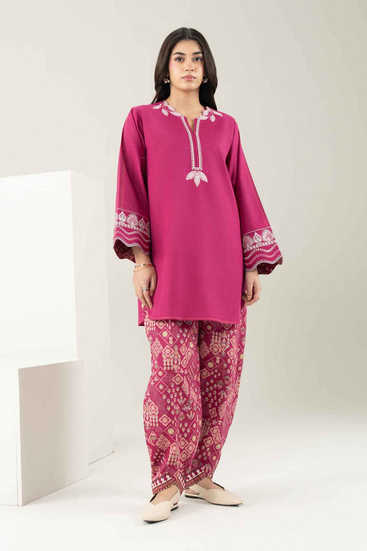 2 Piece - Printed Embroidered Suit - ST2STE-PRET26WV2-39