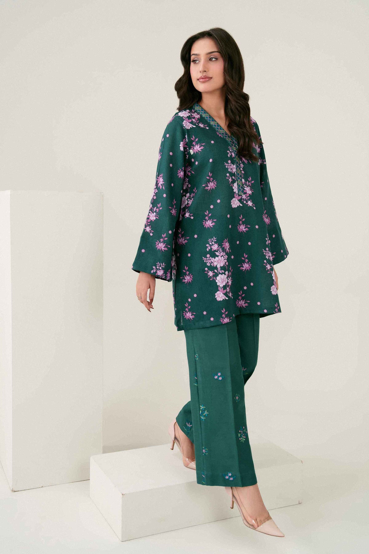 2 Piece - Printed Embroidered Suit - ST2STE-PRET26WV2-41