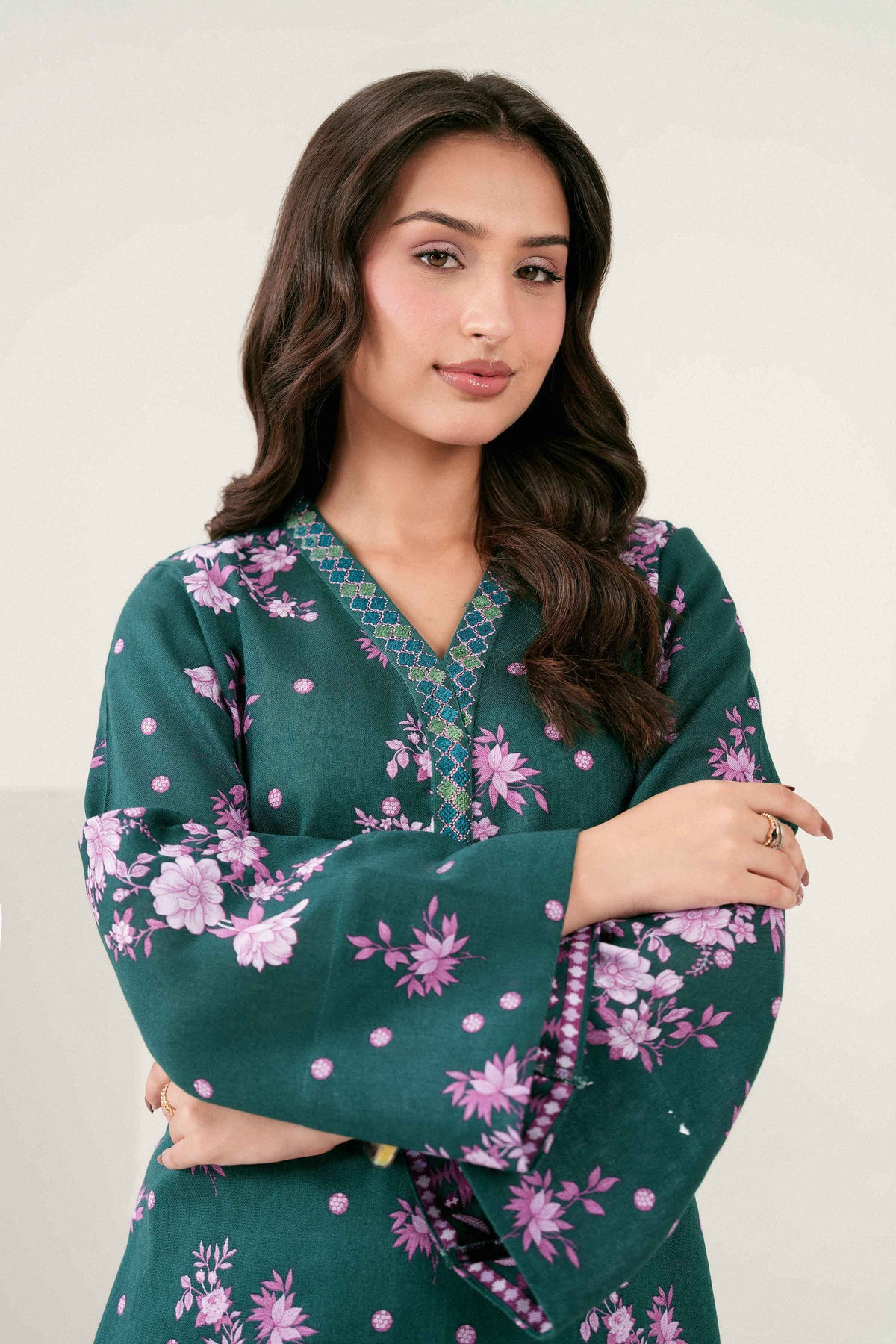 2 Piece - Printed Embroidered Suit - ST2STE-PRET26WV2-41