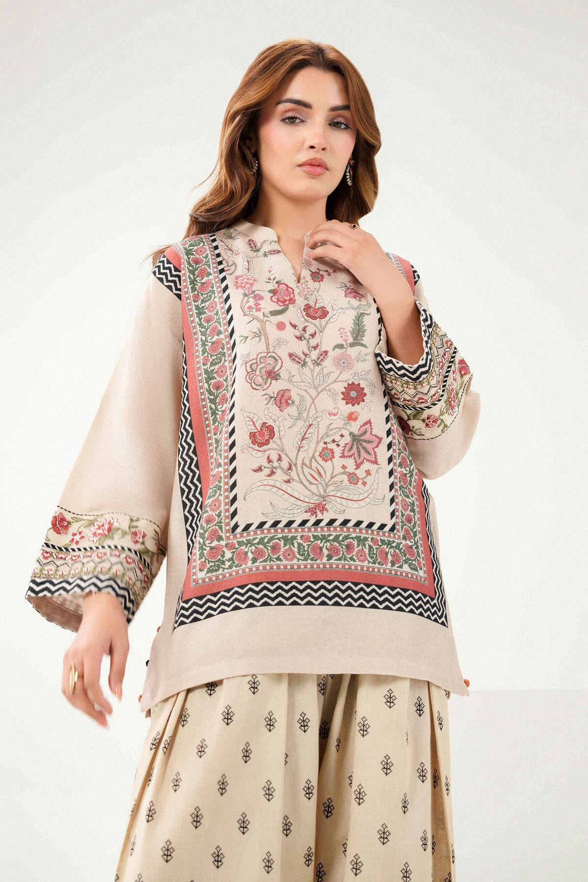 2 Piece - Printed Embroidered Suit - ST2STE-PRET26WV2-50