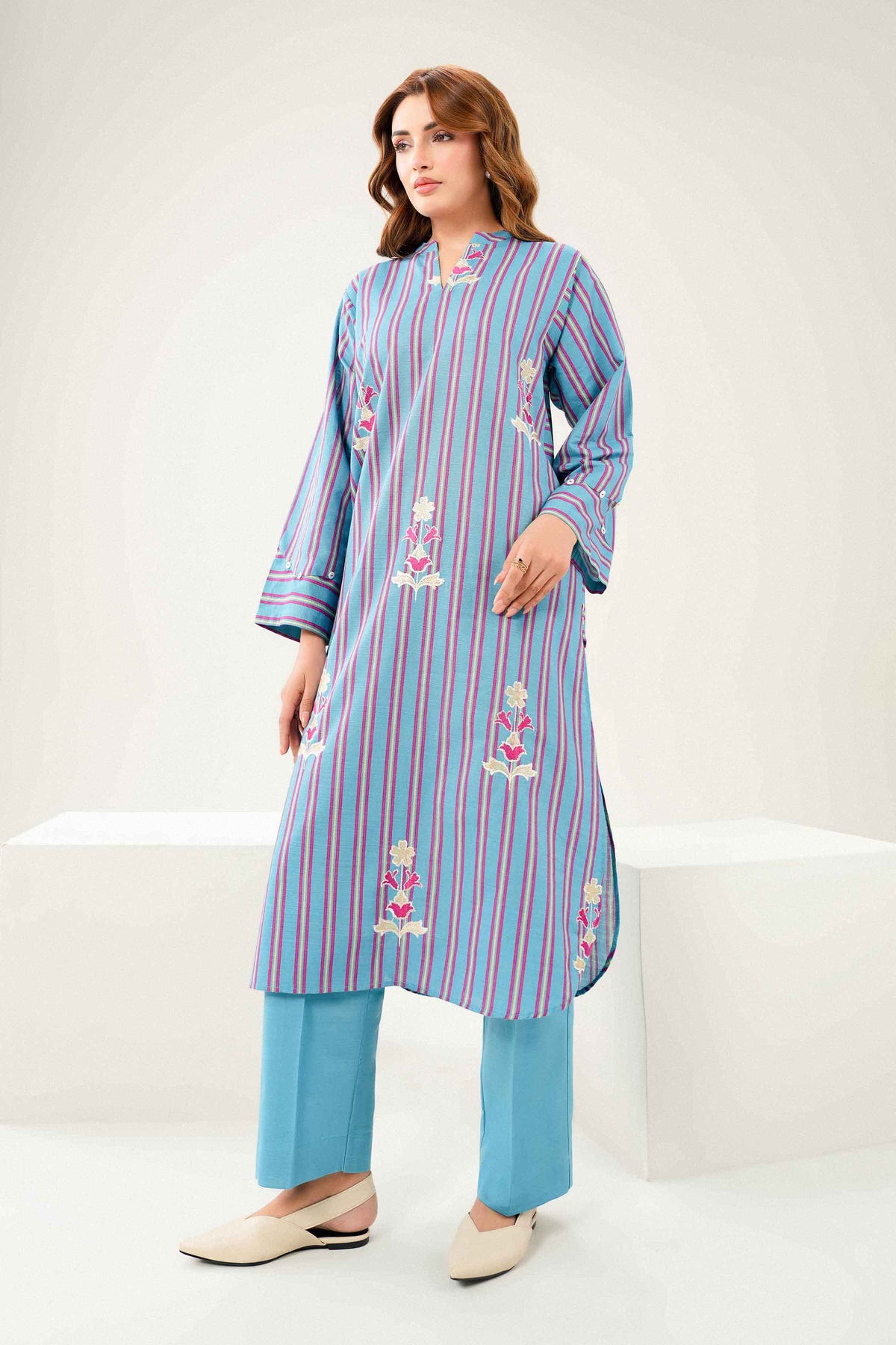2 Piece - Printed Embroidered Suit - ST2STE-PRET26WV2-55