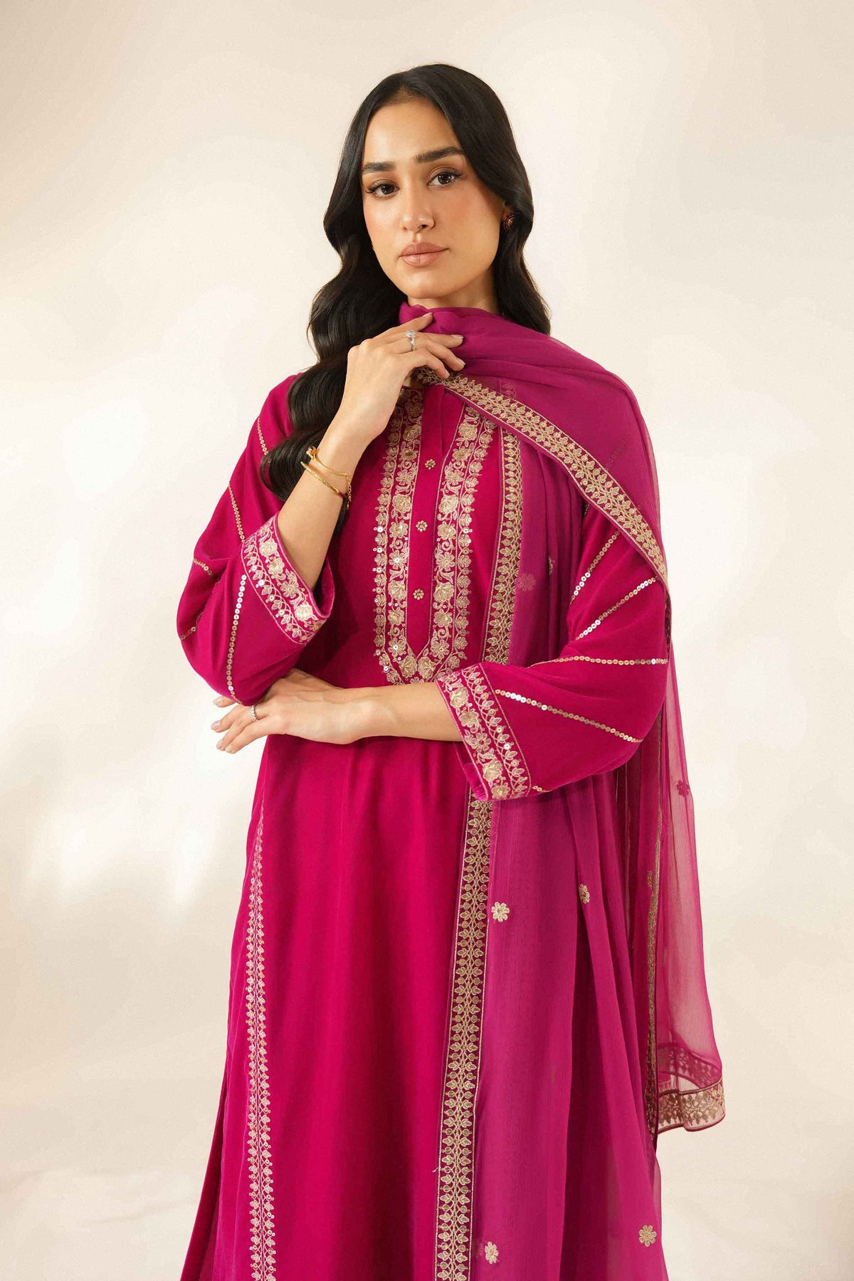 3 Piece - Embroidered Suit - ST3PE-LUXE26WV1-13