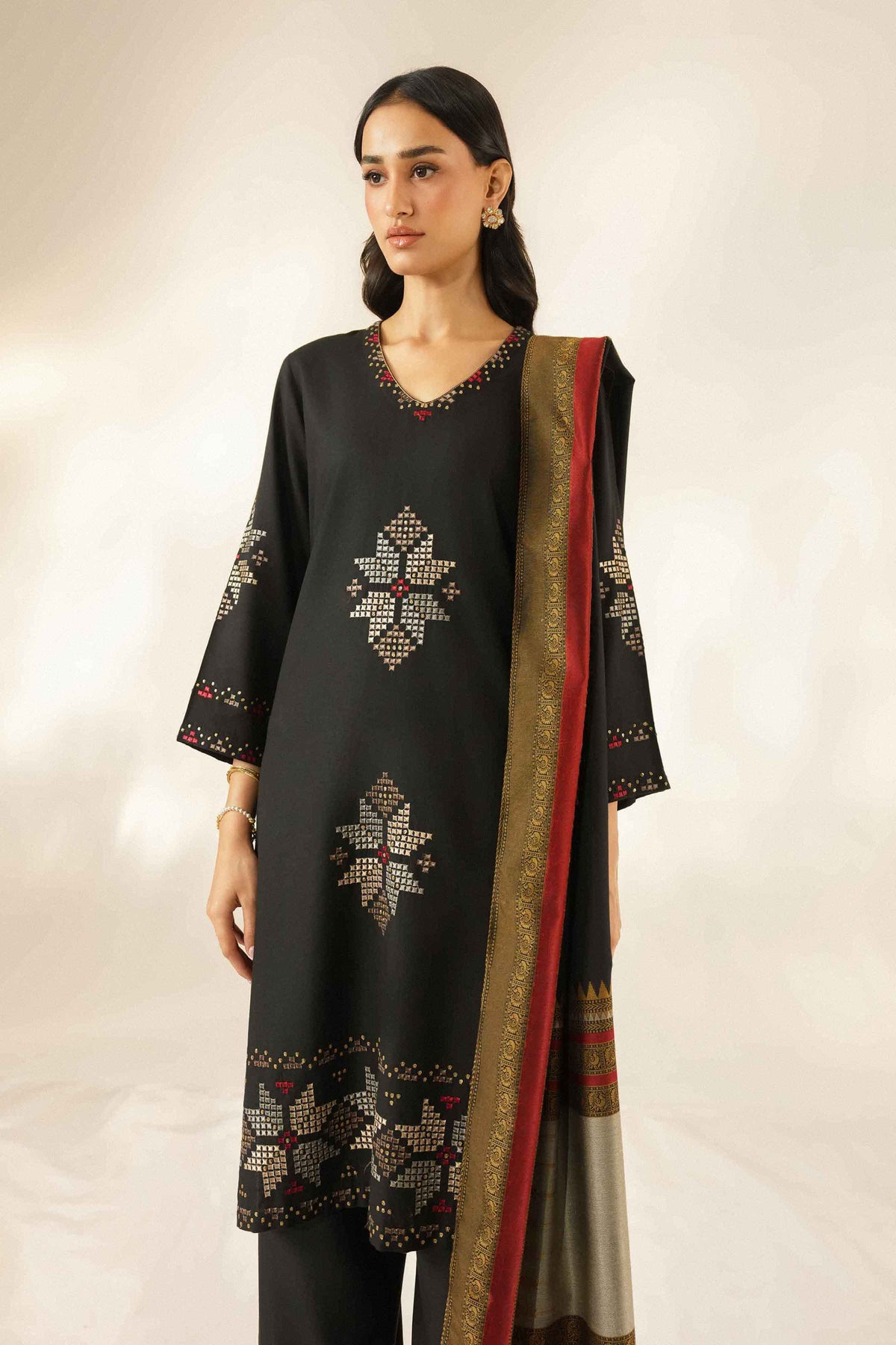 3 Piece - Embroidered Suit - ST3PE-LUXE26WV3-47
