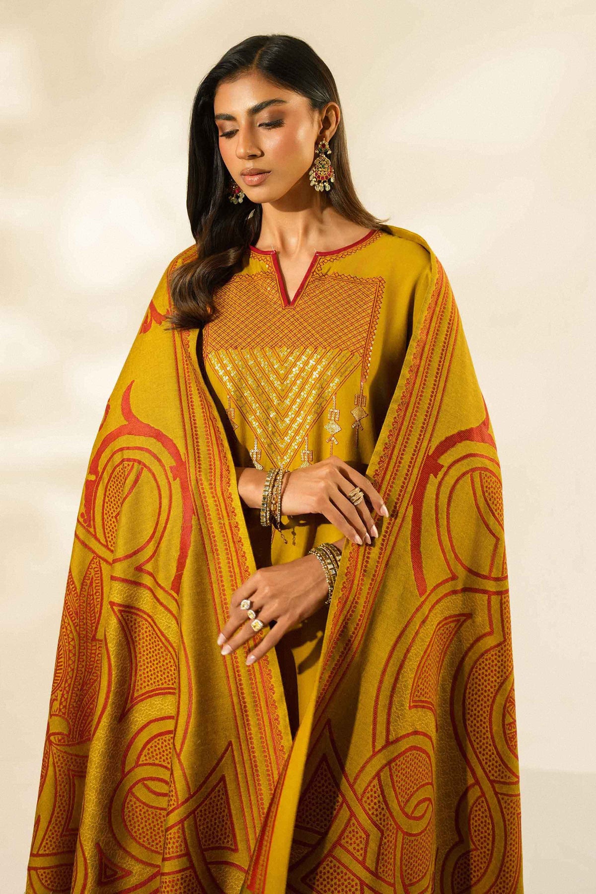 3 PIECE - EMBROIDERED SUIT - ST3PE-LUXE26WV3-48