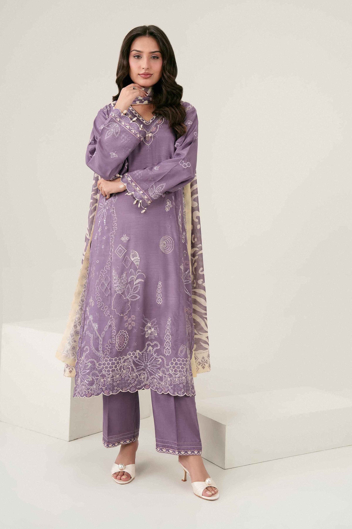 3 PIECE - PRINTED EMBROIDERED SUIT - ST3PE-PRET26WV1-15