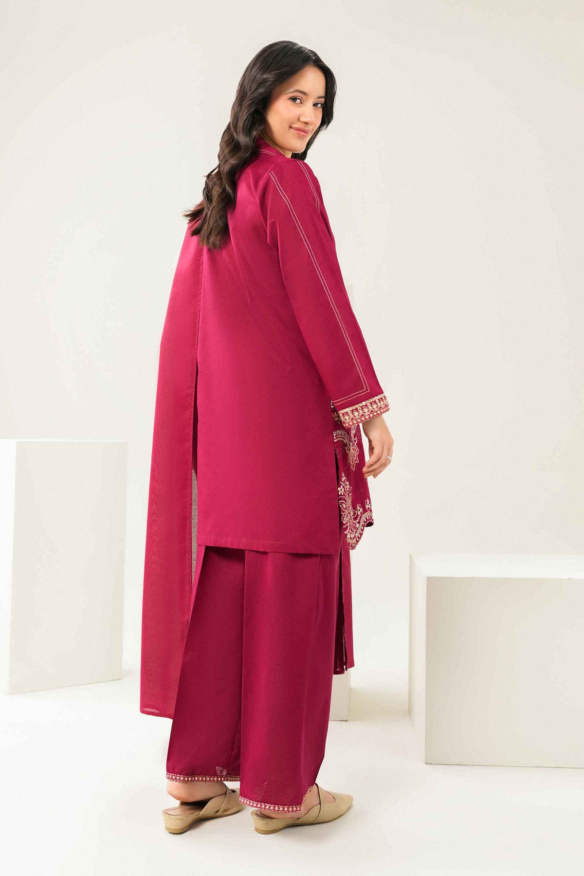 3 Piece - Embroidered Suit - ST3PE-PRET26WV1-19