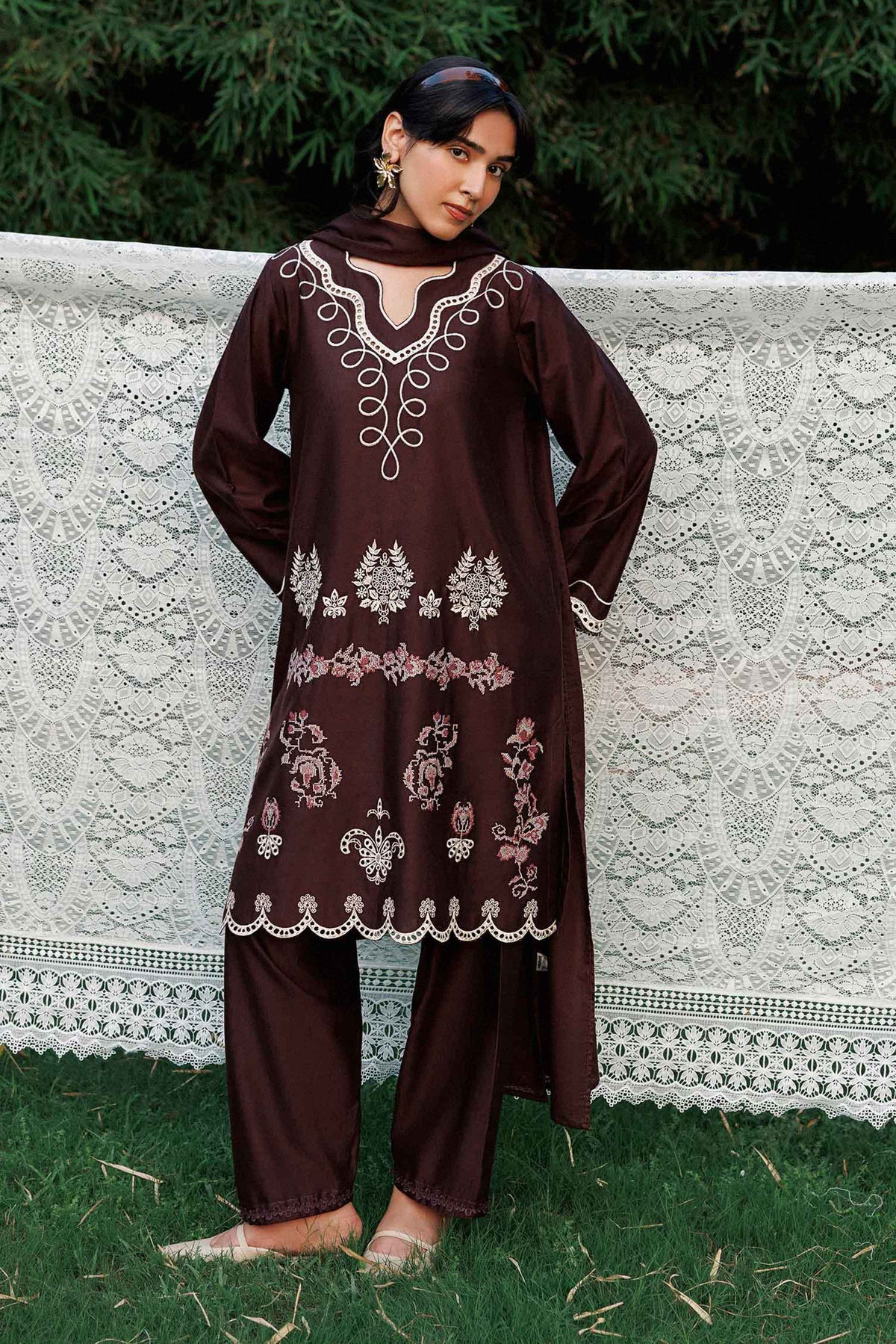 3 Piece - Embroidered Suit - ST3PE-PRET26WV1-22