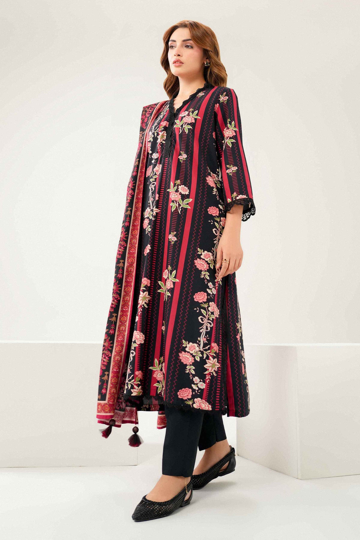 3 PIECE - PRINTED EMBROIDERED SUIT - ST3PE-PRET26WV1-28
