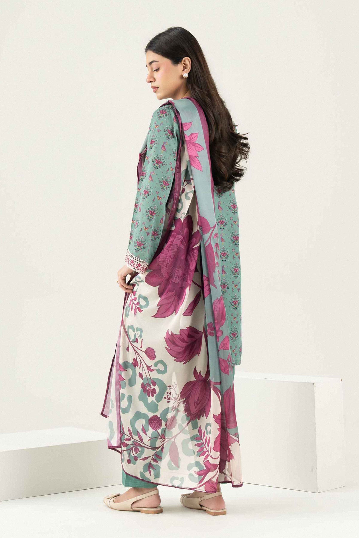 3 PIECE - PRINTED EMBROIDERED SUIT - ST3PE-PRET26WV2-25