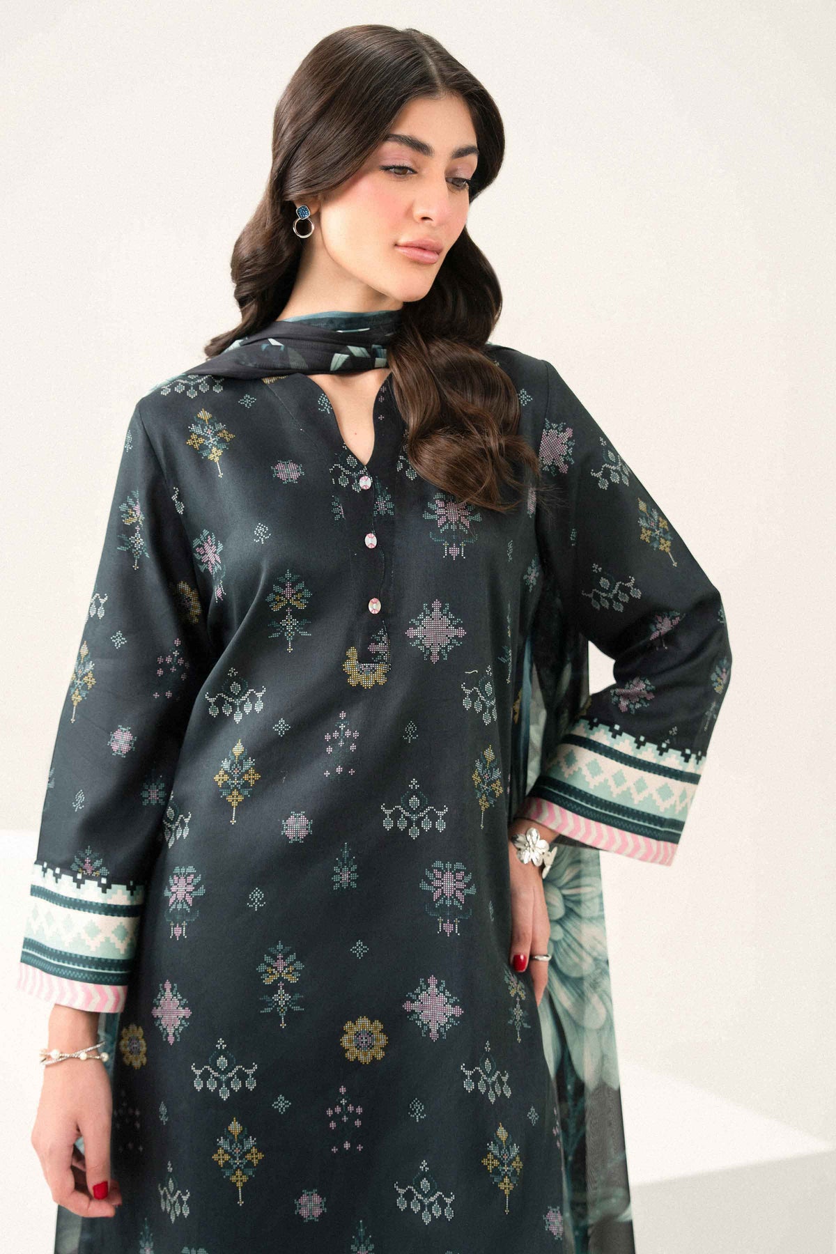 3 Piece - Printed Embroidered Suit - ST3PE-PRET26WV2-26