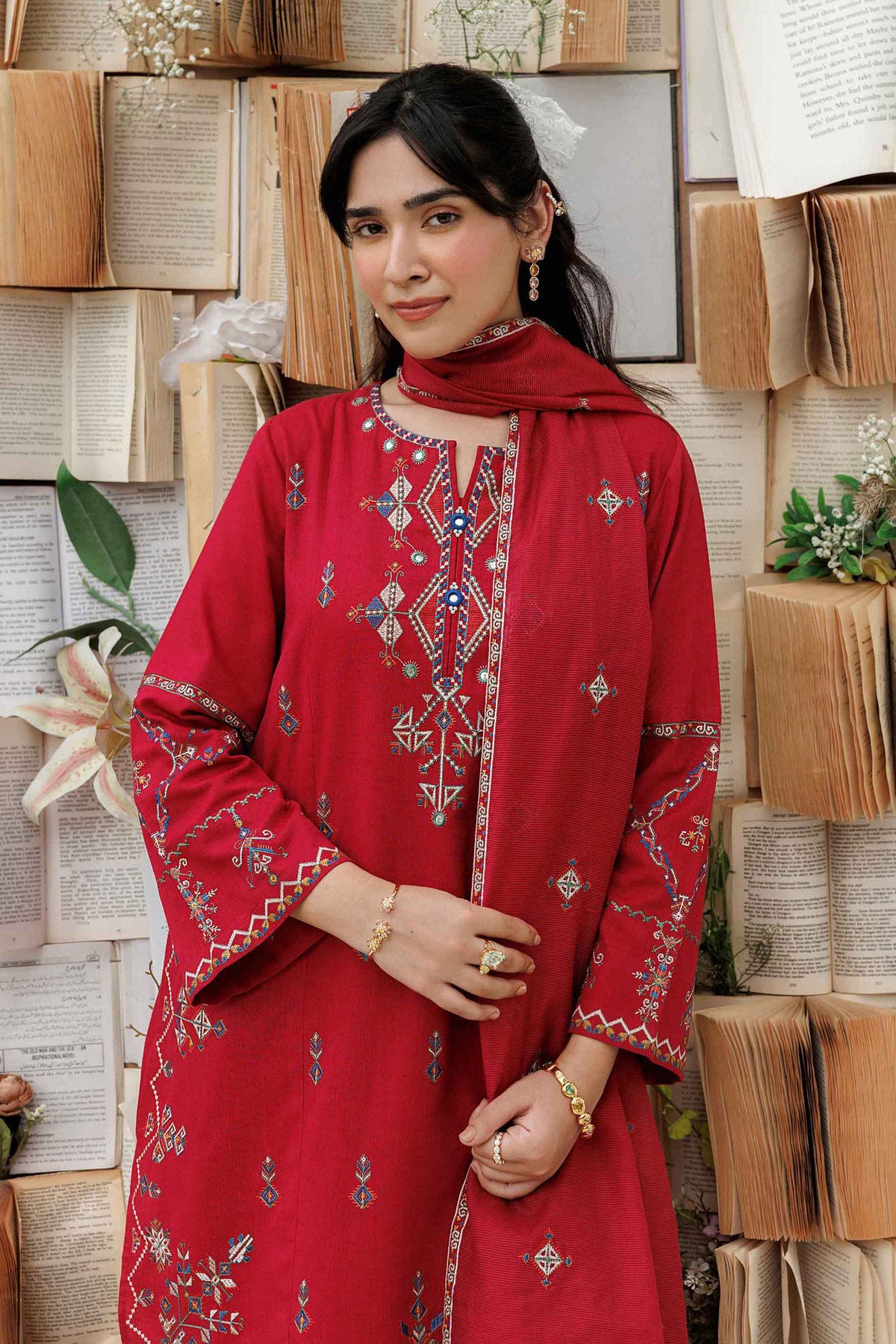 3 Piece - Embroidered Suit - ST3PE-PRET26WV2-30