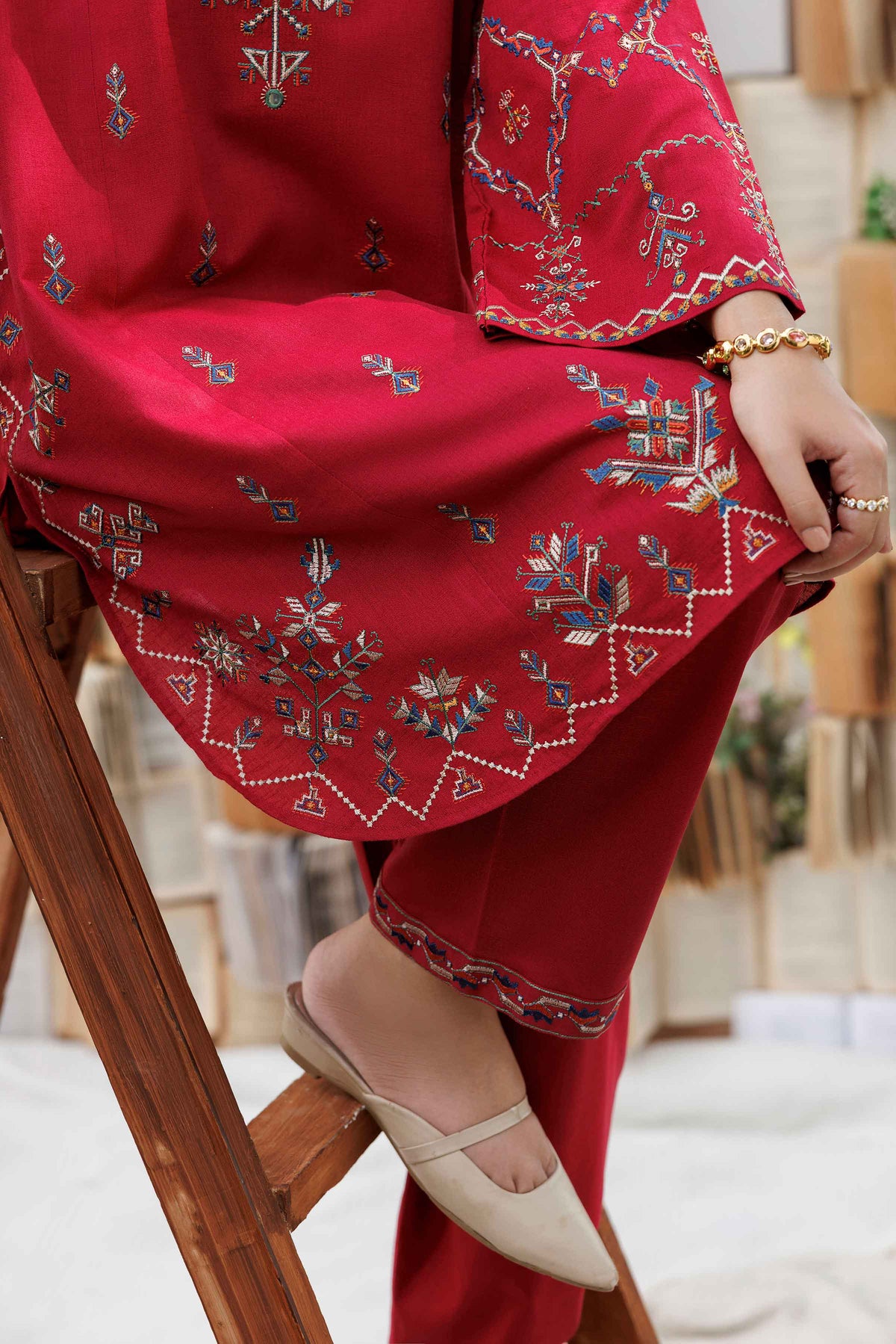 3 Piece - Embroidered Suit - ST3PE-PRET26WV2-30