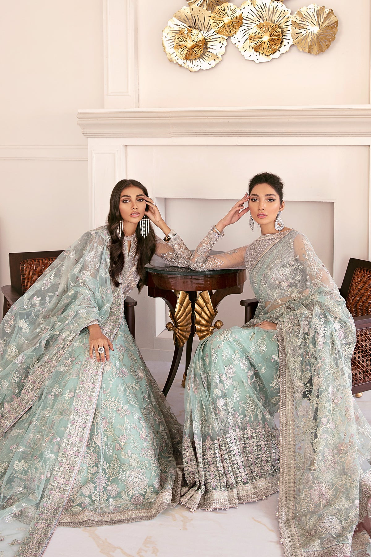 EMBROIDERED NET CH08-10 STITCHED