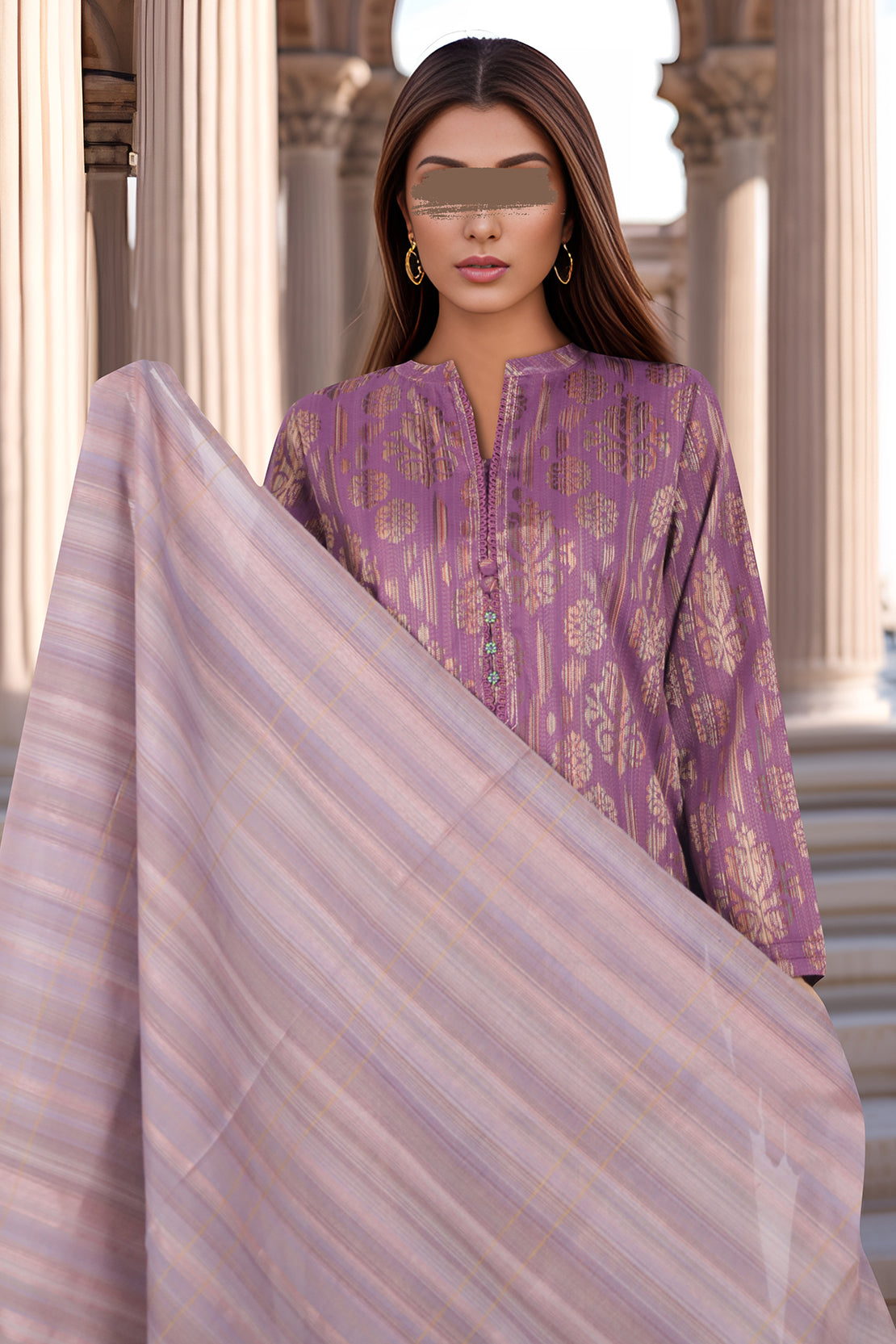 Zari Strip Dupatta63627