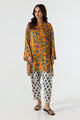 Stitched Boxy Linen Shirt + Skinny Shalwar