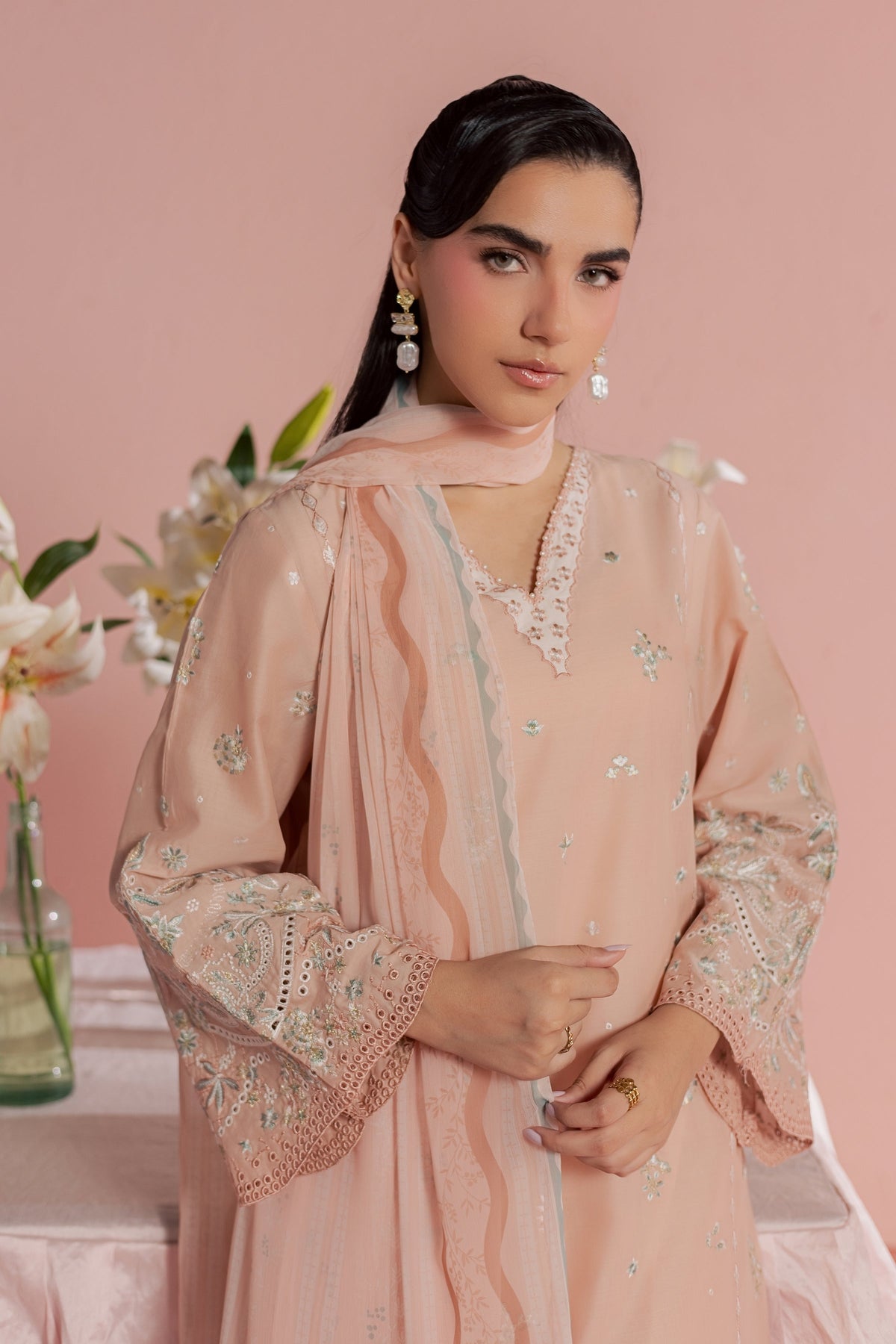 Saha 3Pc - Embroidered Lawn Dress