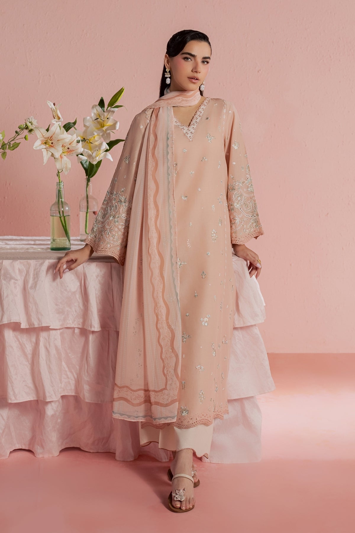 Saha 3Pc - Embroidered Lawn Dress