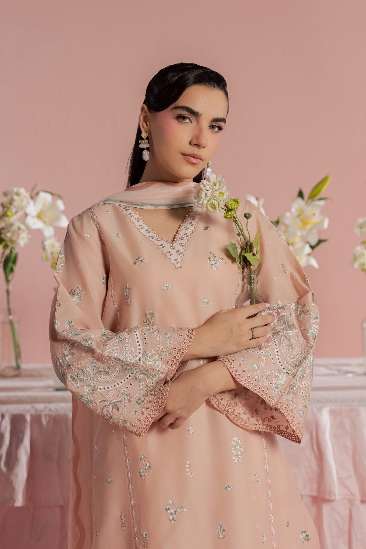 Saha 3Pc - Embroidered Lawn Dress