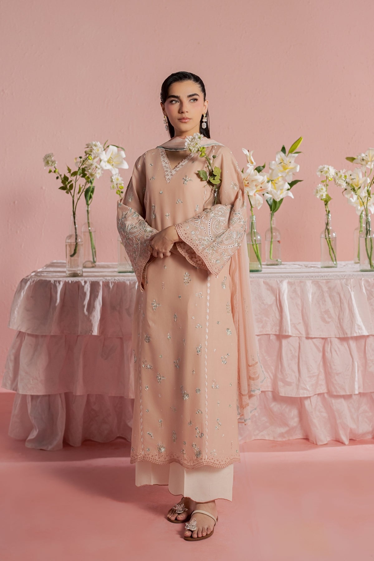 Saha 3Pc - Embroidered Lawn Dress
