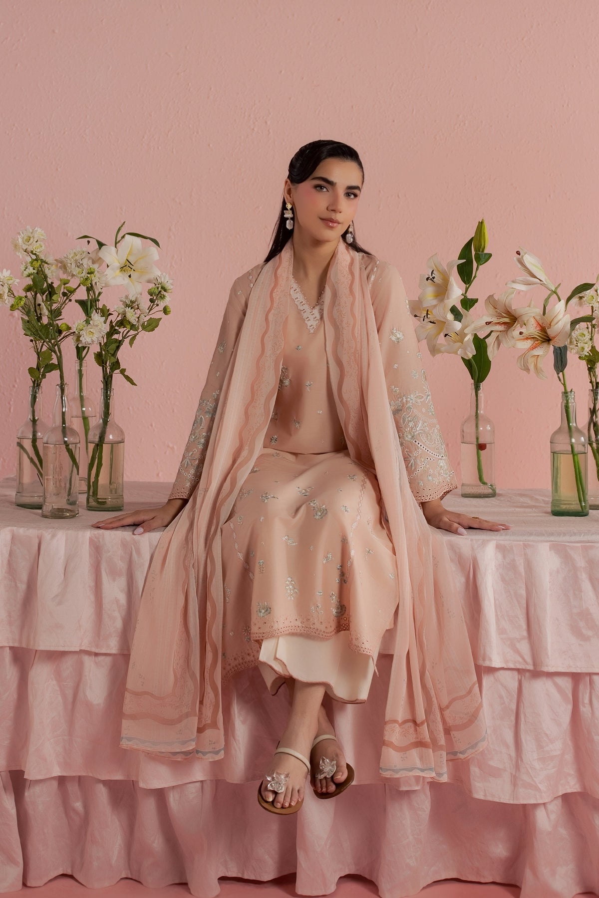 Saha 3Pc - Embroidered Lawn Dress