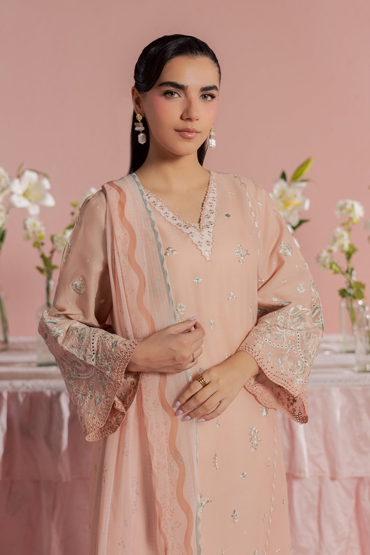 Saha 3Pc - Embroidered Lawn Dress