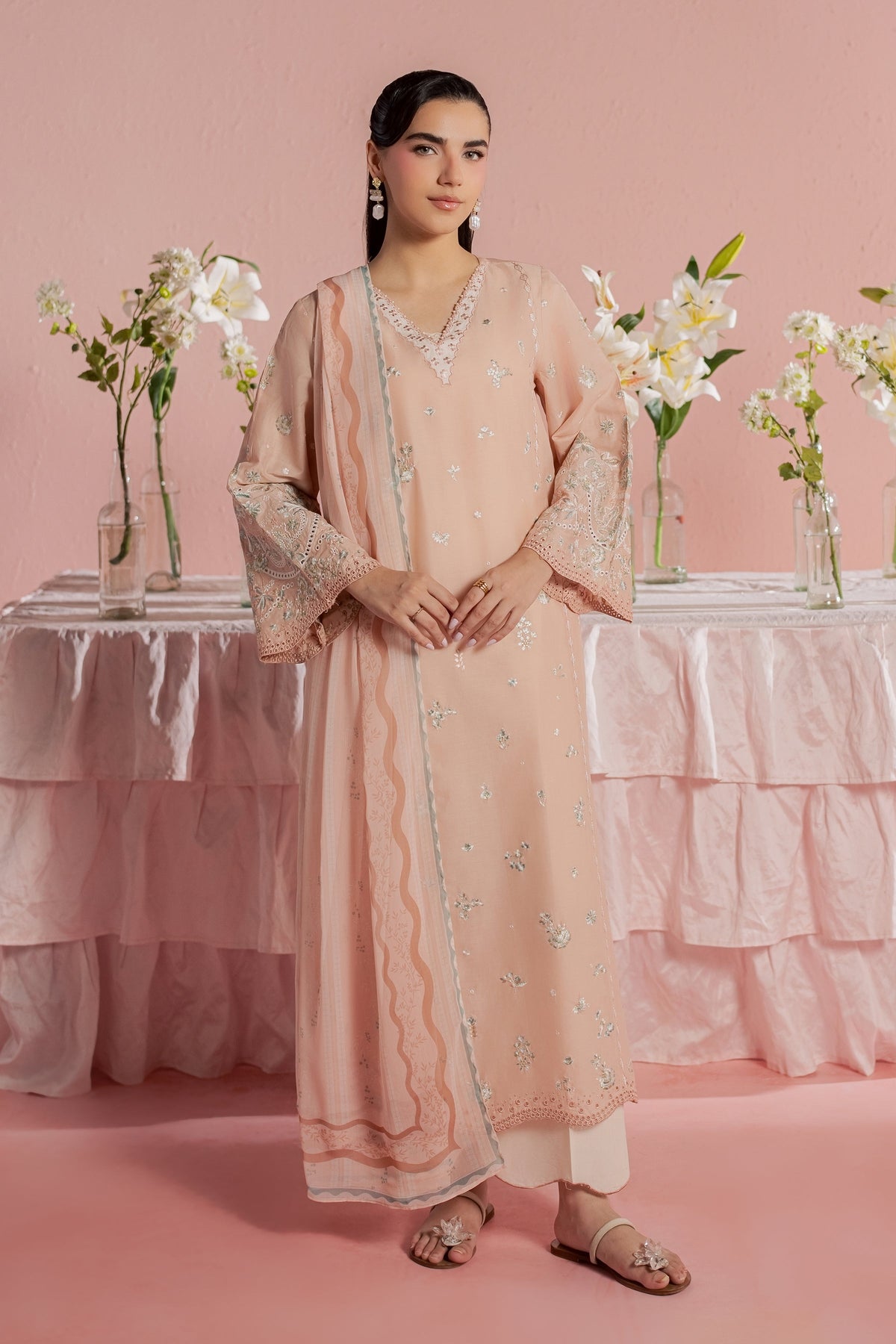 Saha 3Pc - Embroidered Lawn Dress