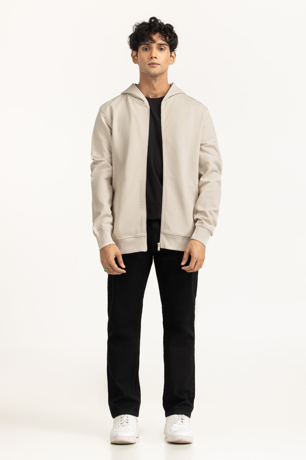 Regular Fit Hooded Zipper