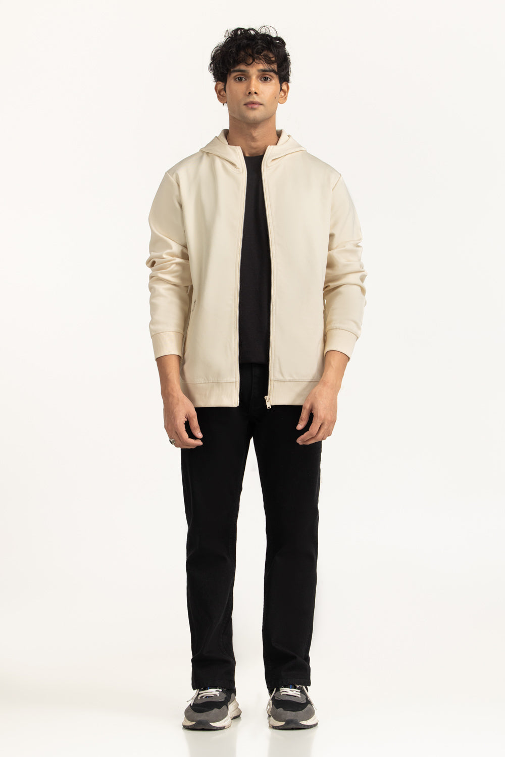Regular Fit Hooded Zipper