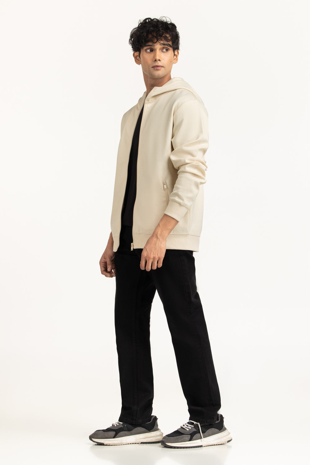 Regular Fit Hooded Zipper