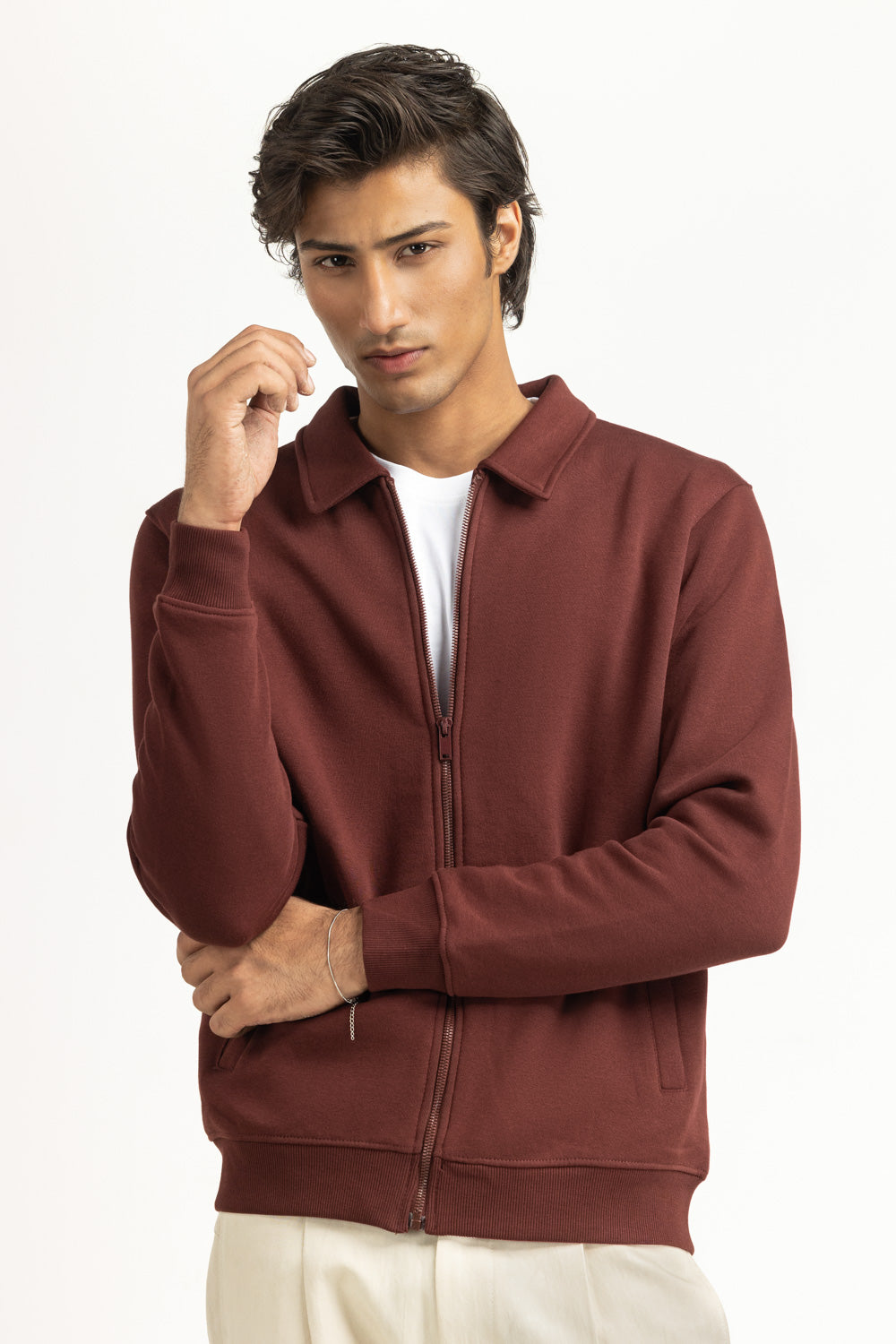 Regular Fit Knitted Jacket