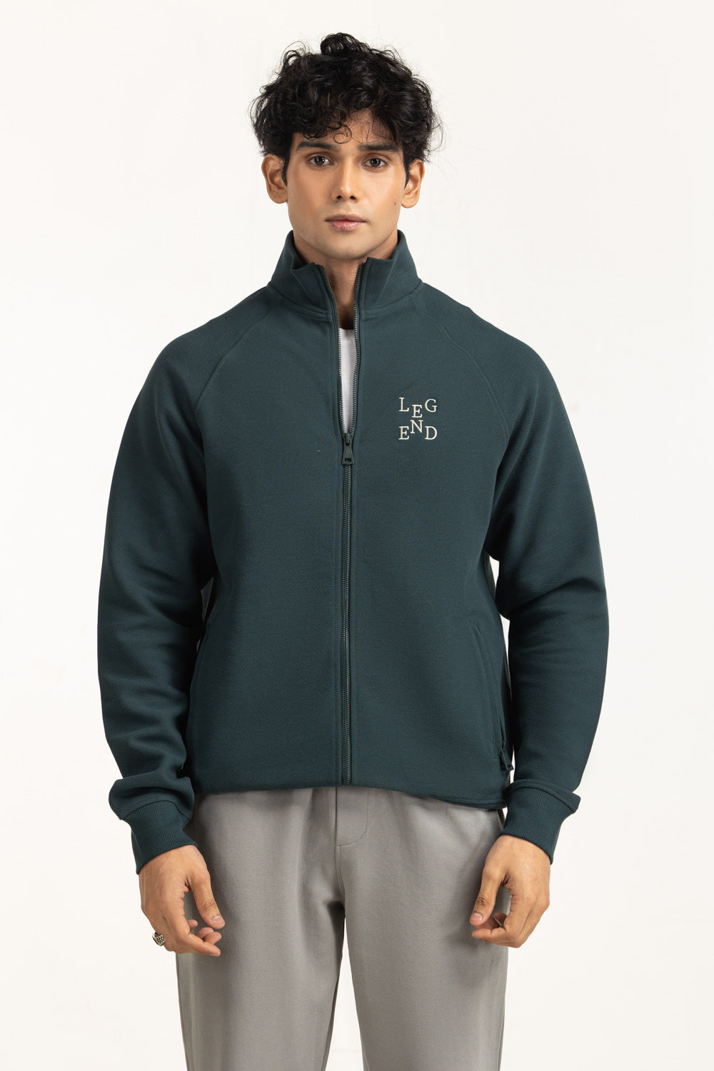Regular Fit Knitted Zipper