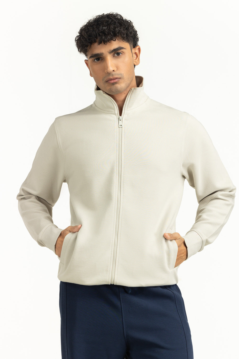 Regular Fit Knitted Zipper