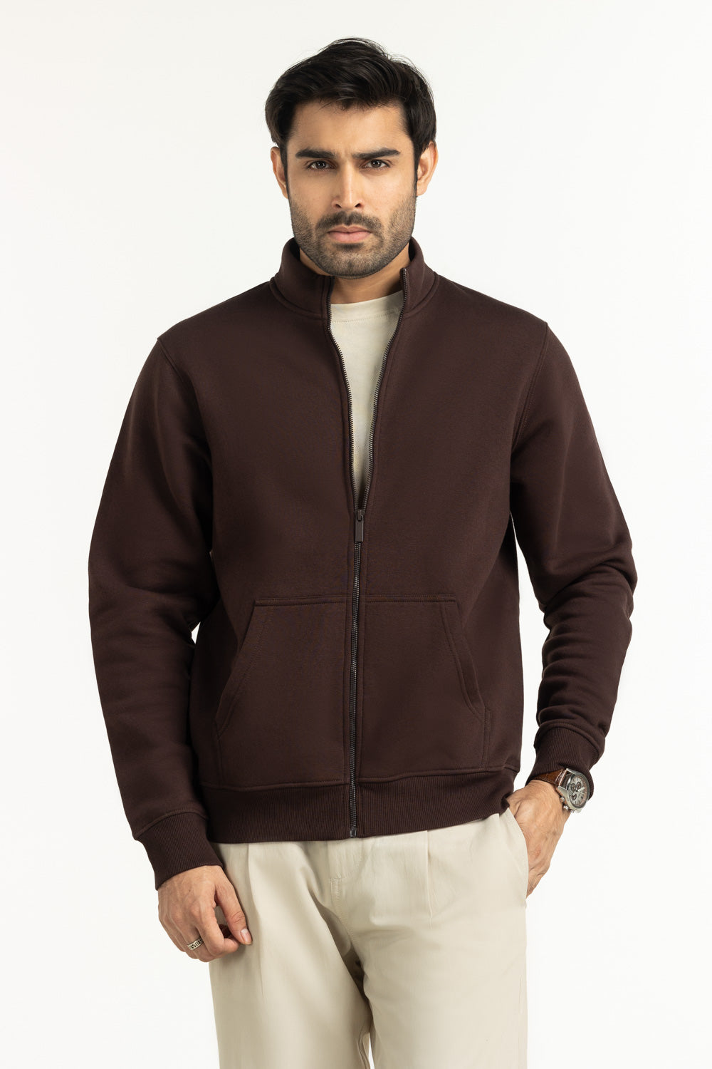 Regular Fit Knitted Jacket