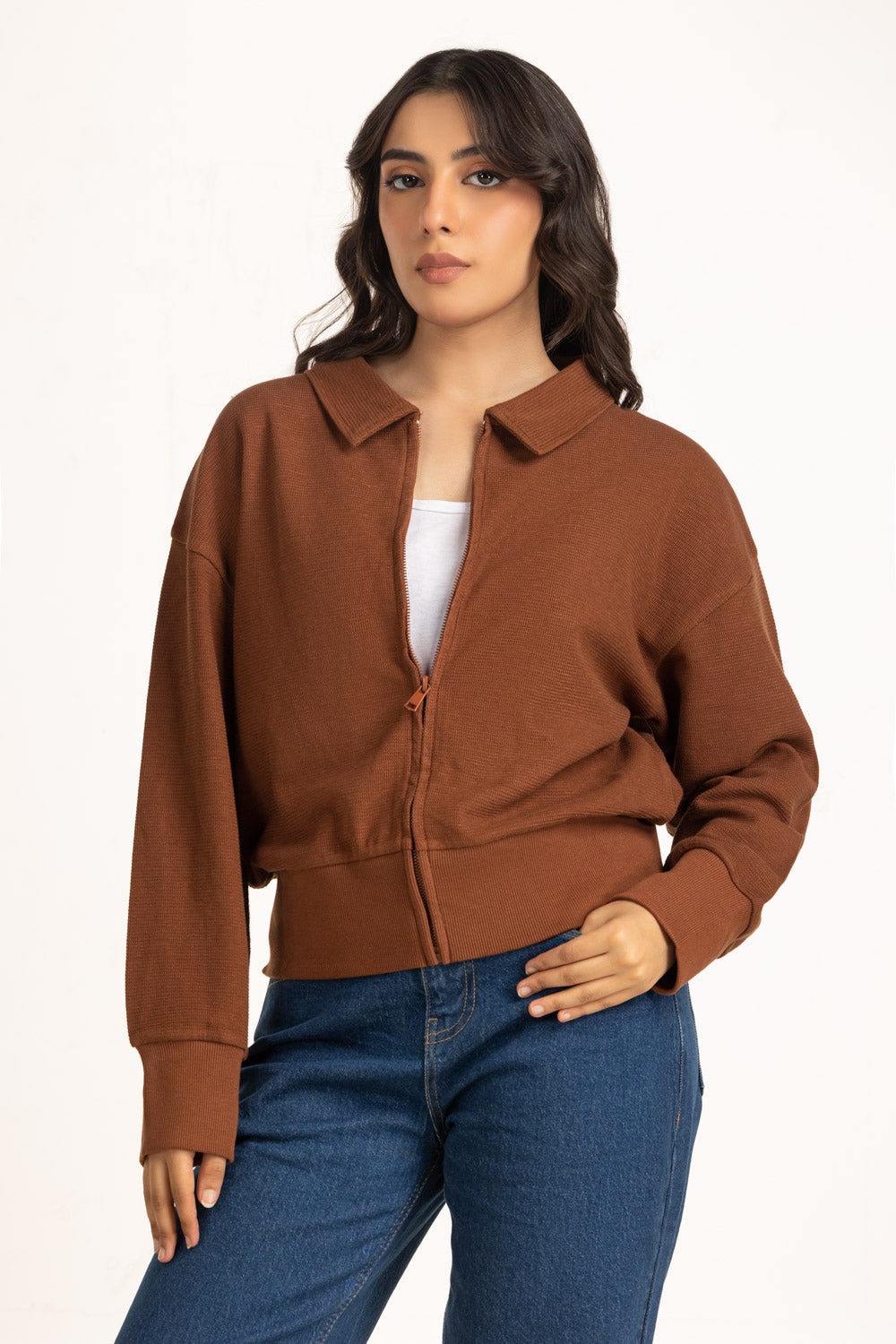 Regular Fit Knitted Zipper