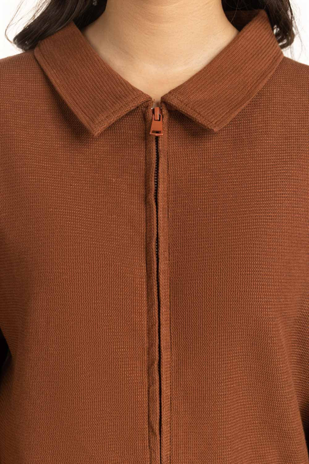 Regular Fit Knitted Zipper