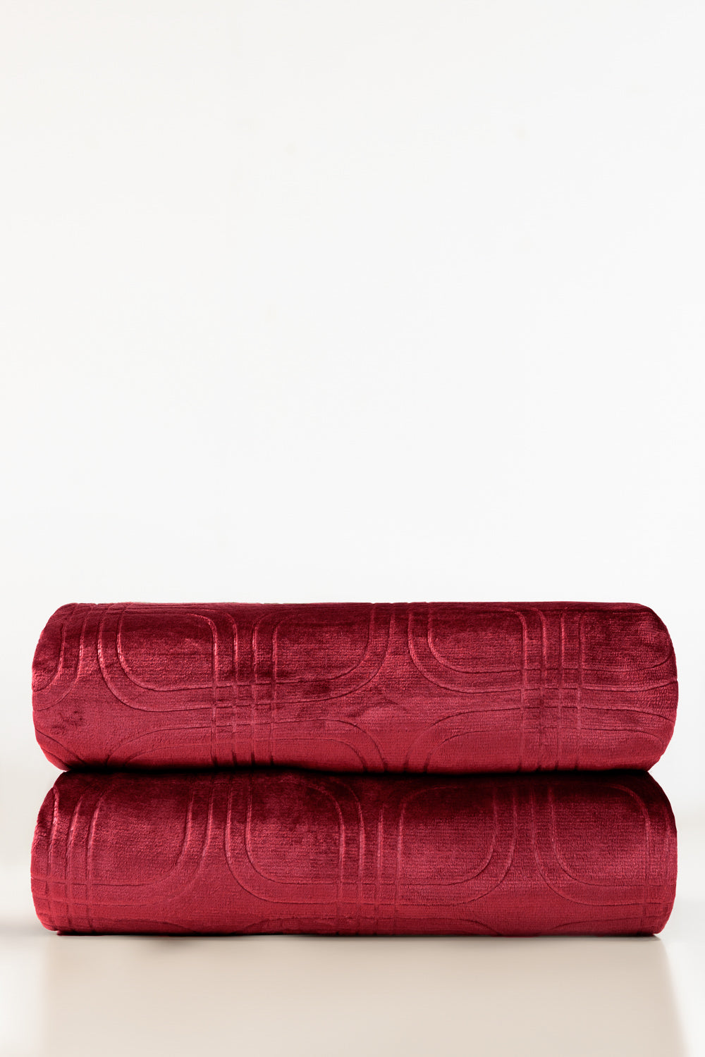 Aw25-Sangria Embossed Single Ply Fleece