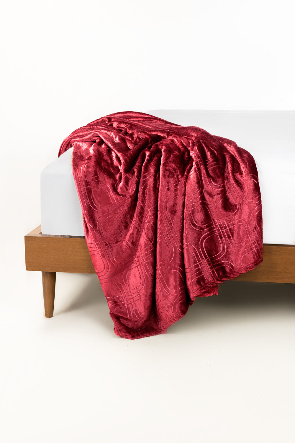 Aw25-Sangria Embossed Single Ply Fleece