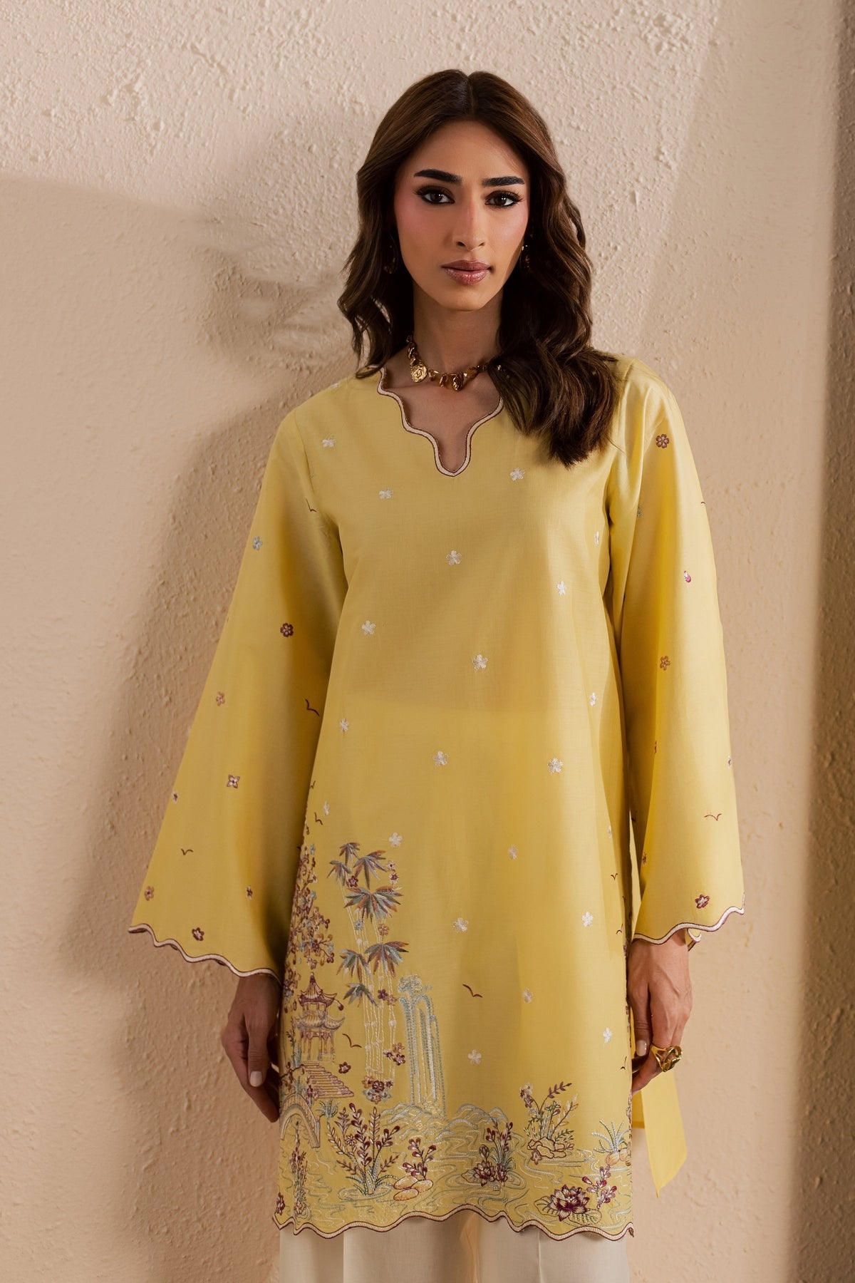 Second Spring 2Pc - Embroidered Lawn Dress