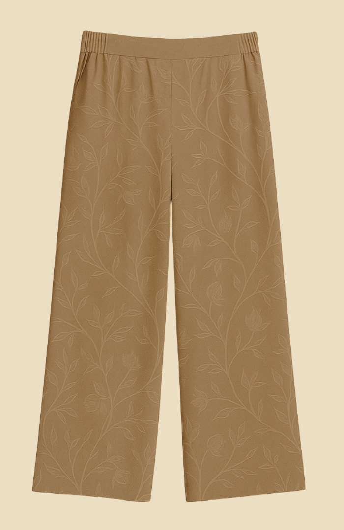 Self Printed Sand Linen Pants - Limited Edition