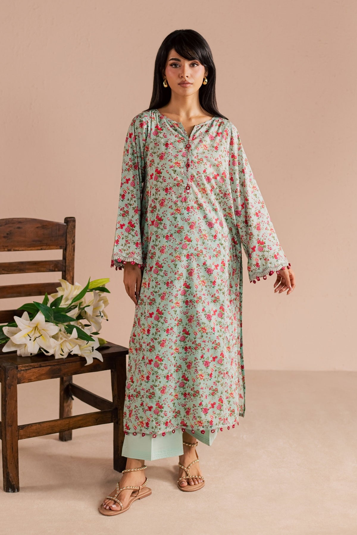 Shirleen 2Pc - Printed Lawn Dress
