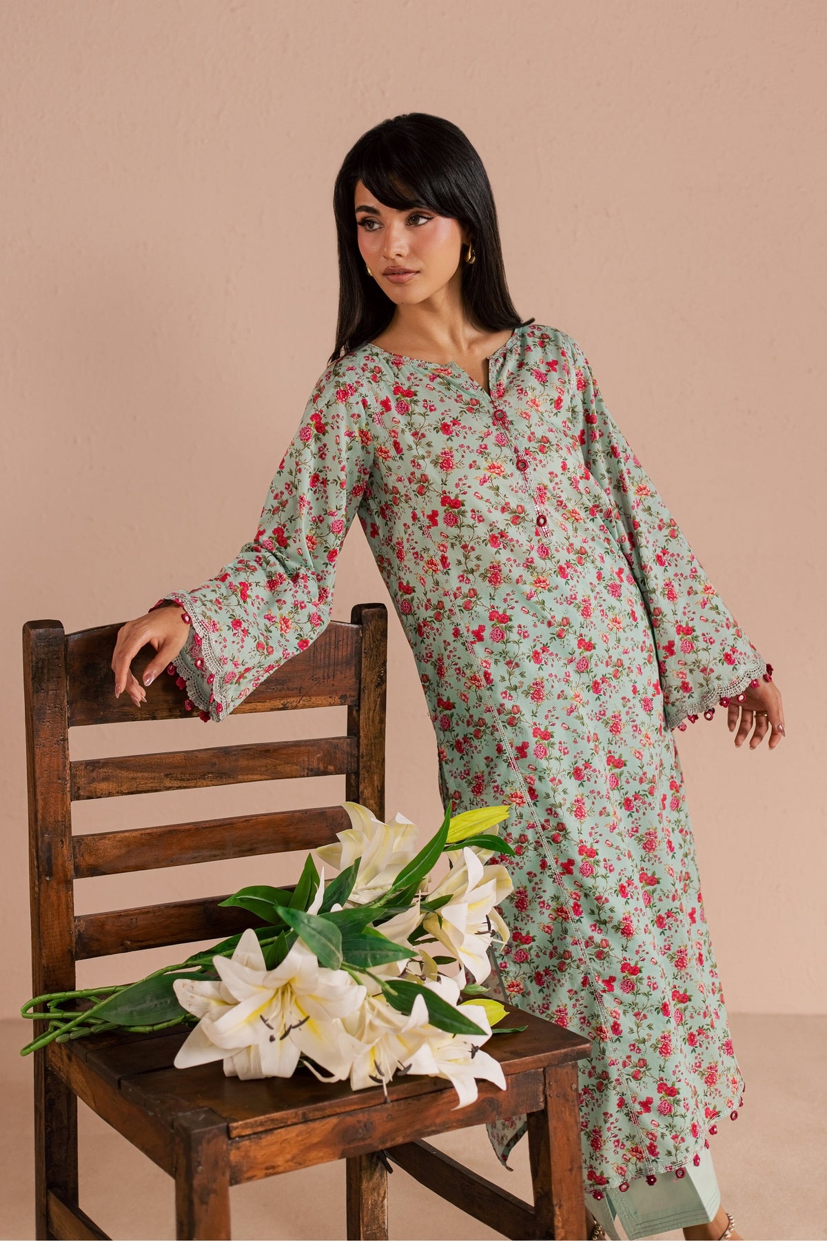 Shirleen 2Pc - Printed Lawn Dress