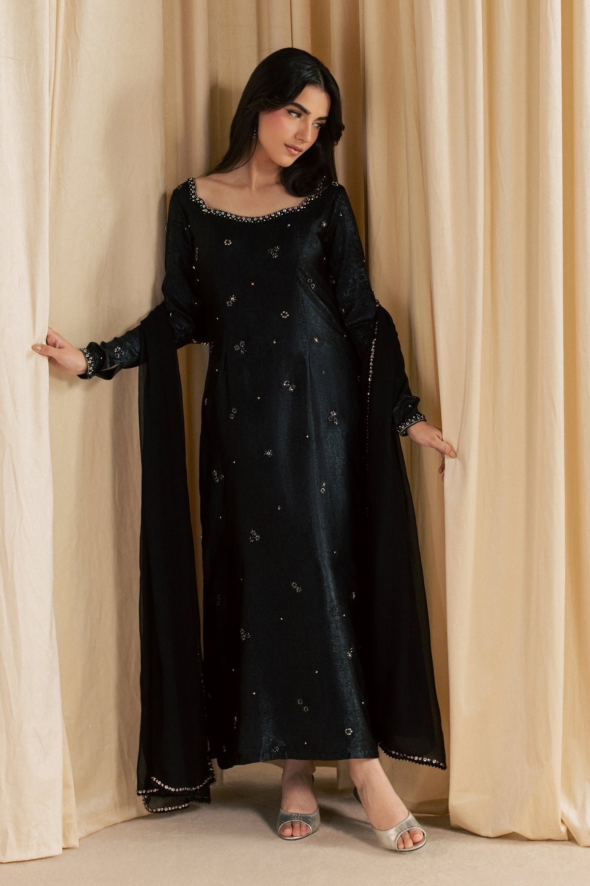 Siyah Shaam 3Pc - Festive Luxe Pret