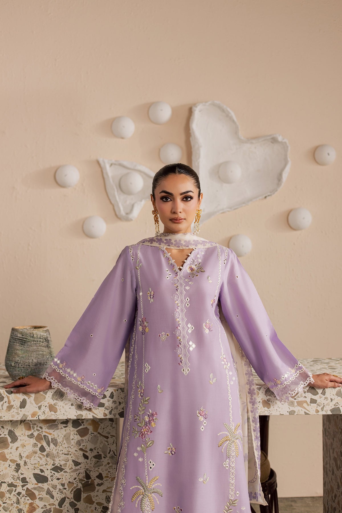 Skylie Jane 3Pc - Embroidered Lawn Dress