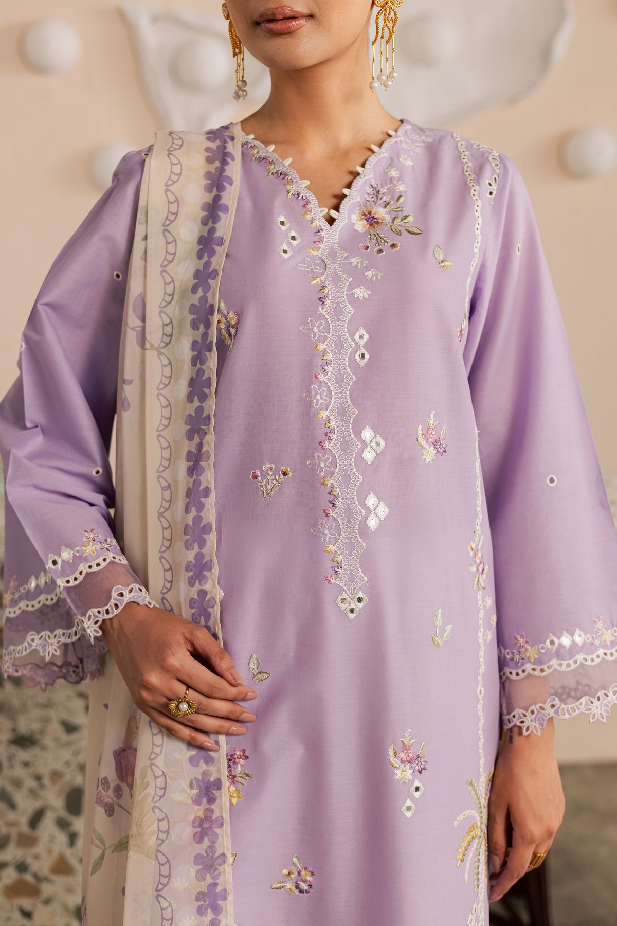 Skylie Jane 3Pc - Embroidered Lawn Dress