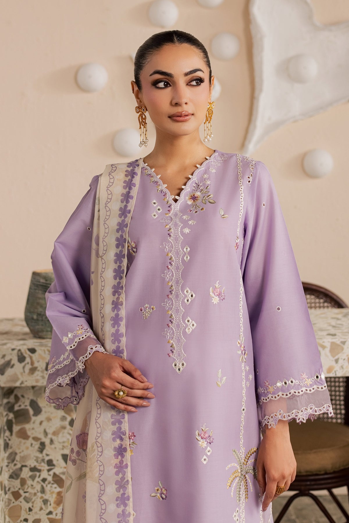 Skylie Jane 3Pc - Embroidered Lawn Dress